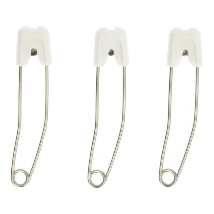 Prym Nappy safety pins stainless steel 55mm white - 200pcs