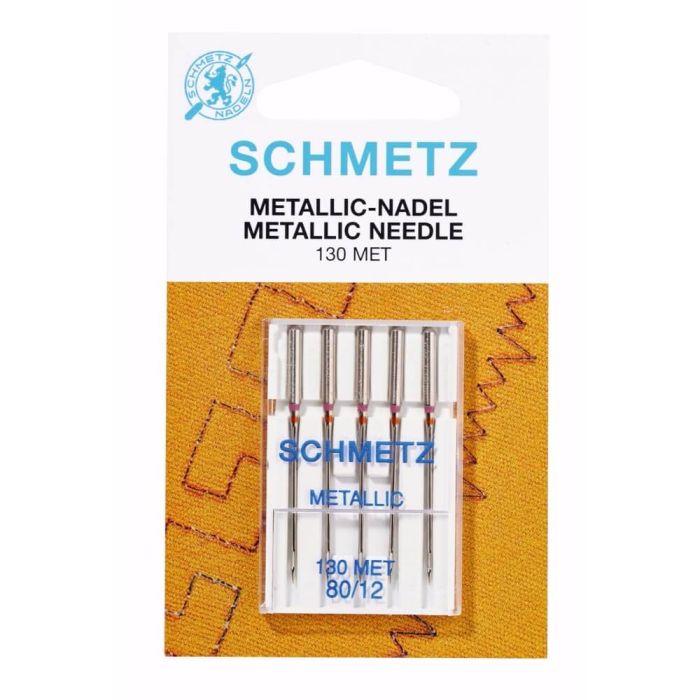 Premium Quality Schmetz Metallic Sewing Machine Needles 5 Pack 130 MET 80/12