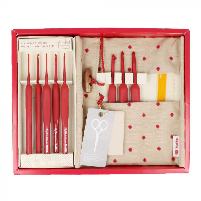 Tulip ETIMO Crochet Hook Set - 2 to 6 mm - with silver scissors ✓ Wollerei