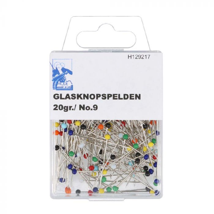 MMJZ Glass-head pins no.9 coloured 0.63x30mm - 5x20g