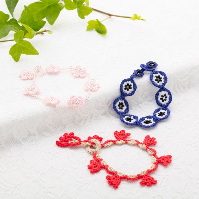 OYA crochet Bracelet - RIVIERE - Silver - Shop AYTURK Bracelets - Pinkoi