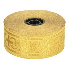 Woven ribbon Gold or silver 40 mm - 16.40m