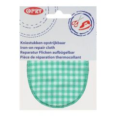 Opry Iron-on knee patches checked 11.5x9cm - 5pcs