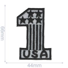 Iron-on patches USA reflective - 5pcs