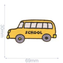 Iron-on patches School bus - 5pcs