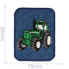 HKM Iron-on Patches Tractor green jeans - 5pcs