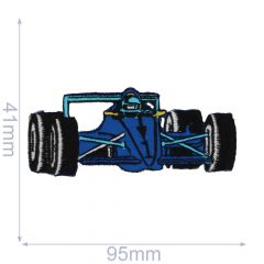 HKM Patch race car 95x41mm blue - 5pcs