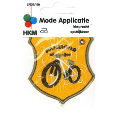 Iron-on patches Dirt Jumping, yellow - 5pcs