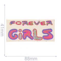 Iron-on patches Forever girls - 5pcs