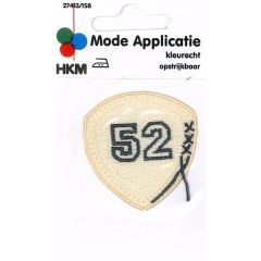 Iron-on patches 52 in shield - 5pcs