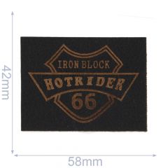 Iron-on patches Hotride darkbrown - 5pcs
