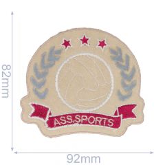 Iron-on patches ASS SPORTS beige - 5pcs
