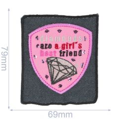 Iron-on patches Diamonds are a girl's best friend - 5pcs