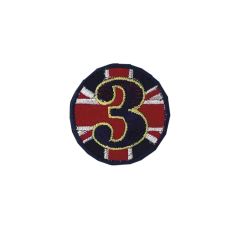Iron-on patches Button 3 British flag - 5pcs