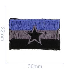Iron-on patches flag with star - 5pcs