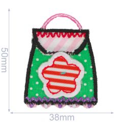 Patch backpack with flower 38x50mm - 5pcs