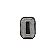 Iron-on patch numbers small 8cm grey-blue - 5pcs