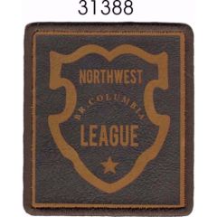 Iron-on patches Northwest league, brownn - 5pcs