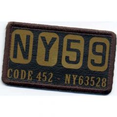 Iron-on patches NY 59 code 452, brown - 5pcs