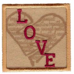 Iron-on patches Love - 5pcs