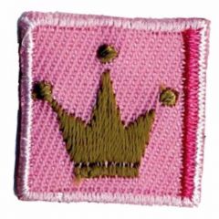 Iron-on patches Crown and flower set 2 pcs - 5 sets