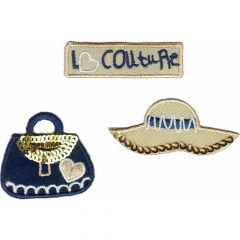 Iron-on patches Set couture hand bag hat - 5 sets