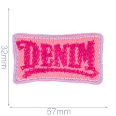 Iron-on patches Denim pink - 5pcs