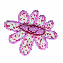 Patch flower with face - 5pcs