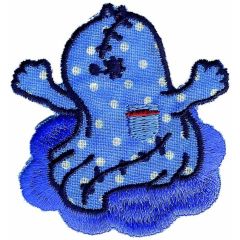 Iron-on patches Ghost blue with dots - 5pcs