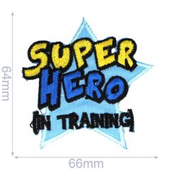 Iron-on patches Super hero in training star - 5pcs