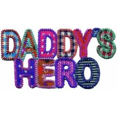 Iron-on patches Daddy's Hero - 5pcs