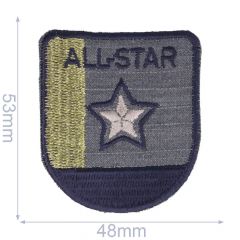 Iron-on patches All-Star jeans with golden rim - 5pcs