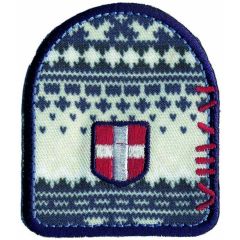 Iron-on patches shield Switserland blue white - 5pcs