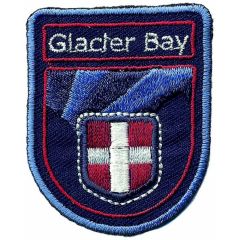 Iron-on patches shield Glacher Bay Switserland - 5pcs