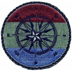 Iron-on patches Button compass - 5pcs