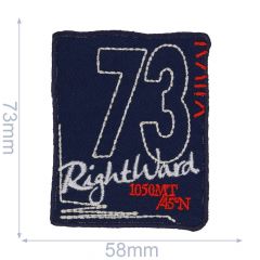 HKM Iron-on patch rightward 58x75mm - 5pcs