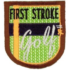 Iron-on patches arms green first stroke golf - 5pcs