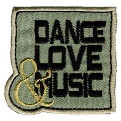 Iron-on patches Dance Love Music - 5pcs