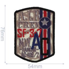 Iron-on patches pennant SF-3-7 - 5pcs