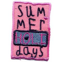Iron-on patches Summer Holidays pink - 5pcs