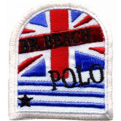 Iron-on patches Beach Polo GB flag - 5pcs