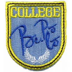 Iron-on patches pennant College Polo - 5pcs