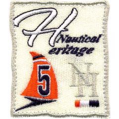 Iron-on patches Nautical Heritage sail boat - 5pcs