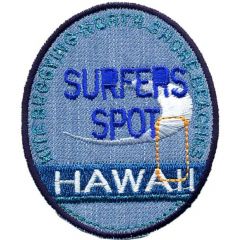 Iron-on patches Hawaii Surfer Spot dark - 5pcs