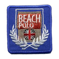 Iron-on patches Beach Polo on blue square - 5pcs