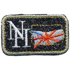 Iron-on patches NH with flag on black - 5pcs