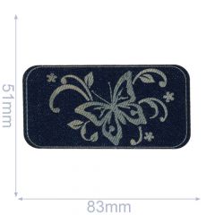 Iron-on patches Butterflys Jeans lasered - 5pcs