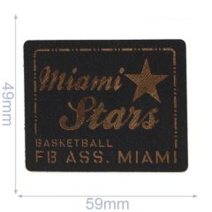 Iron-on patches Miami Stars leather lasered - 5pcs
