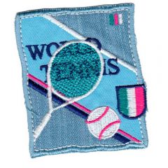 Iron-on patches World Tennis with tennis rackets - 5pcs