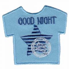 Iron-on patches Shirt Good Night blue - 5pcs